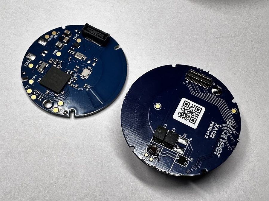 XM126 and XA122 with their board-to-board connectors facing up